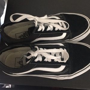 Black and white (higher platform) Vans